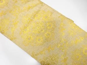 アンティーク　帯清製　華紋に小鳥模様織出し袋帯（材料）